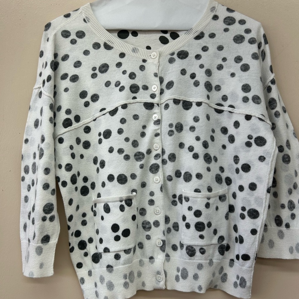 CAbi Monochrome Polka Dot Blouse
